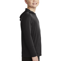 Sport Tek Youth PosiCharge ® Competitor Hooded Pullover, Black, Right Sleeve view