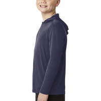 Sport Tek Youth PosiCharge ® Competitor Hooded Pullover, True Navy, Left Sleeve view