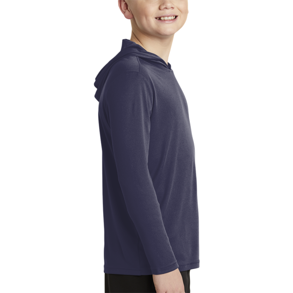 Sport Tek Youth PosiCharge ® Competitor Hooded Pullover, True Navy, Right Sleeve view