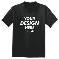 Sport Tek Youth PosiCharge ® Competitor Tee, Black, Front view, Mockup