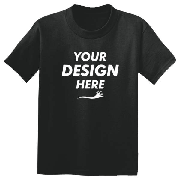 Sport Tek Youth PosiCharge ® Competitor Tee, Black, Front view, Mockup