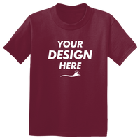 Sport Tek Youth PosiCharge ® Competitor Tee, Cardinal, Front view, Mockup