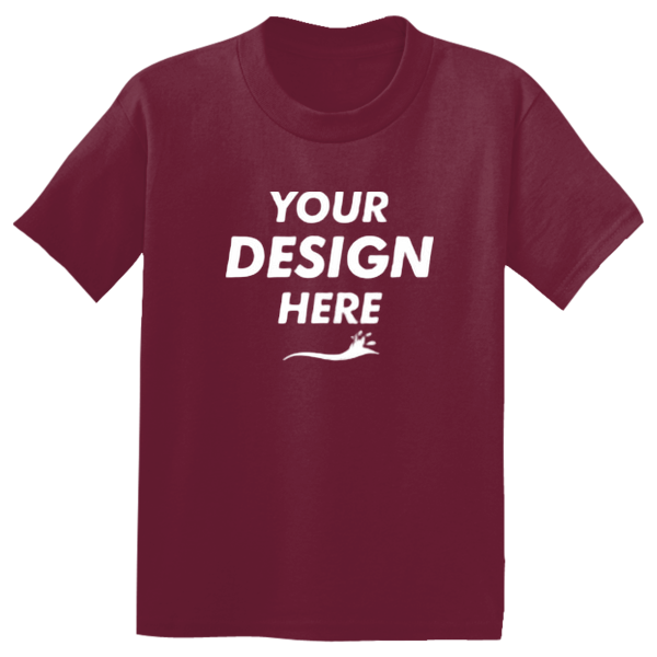 Sport Tek Youth PosiCharge ® Competitor Tee, Cardinal, Front view, Mockup