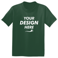 Sport Tek Youth PosiCharge ® Competitor Tee, Forest Green, Front view, Mockup