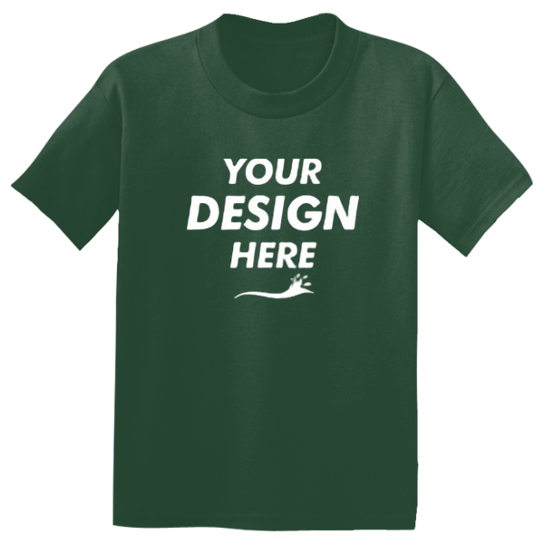 Sport Tek Youth PosiCharge ® Competitor Tee, Forest Green, Front view, Mockup