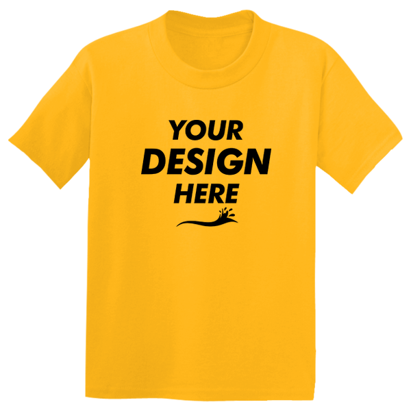 Sport Tek Youth PosiCharge ® Competitor Tee, Gold, Front view, Mockup