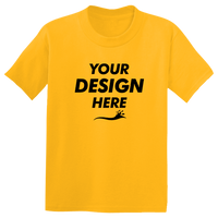Sport Tek Youth PosiCharge ® Competitor Tee, Gold, Front view, Mockup