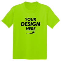 Sport Tek Youth PosiCharge ® Competitor Tee, Lime Shock, Front view, Mockup