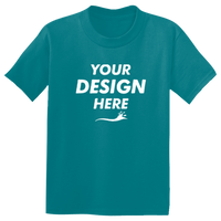 Sport Tek Youth PosiCharge ® Competitor Tee, Tropic Blue, Front view, Mockup