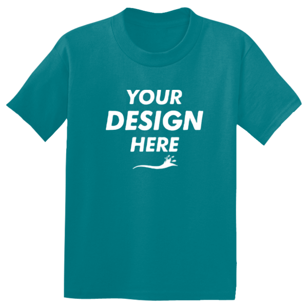 Sport Tek Youth PosiCharge ® Competitor Tee, Tropic Blue, Front view, Mockup