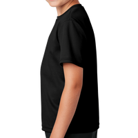 Sport Tek Youth PosiCharge ® RacerMesh® Tee, Black, Left Sleeve view