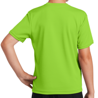 Sport Tek Youth PosiCharge ® RacerMesh® Tee, Neon Green, Back view