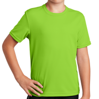 Sport Tek Youth PosiCharge ® RacerMesh® Tee, Neon Green, Front view