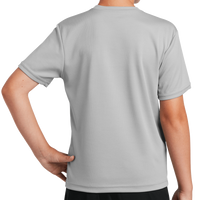 Sport Tek Youth PosiCharge ® RacerMesh® Tee, Silver, Back view