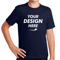 Sport Tek Youth PosiCharge ® RacerMesh® Tee, True Navy, Front view, Mockup
