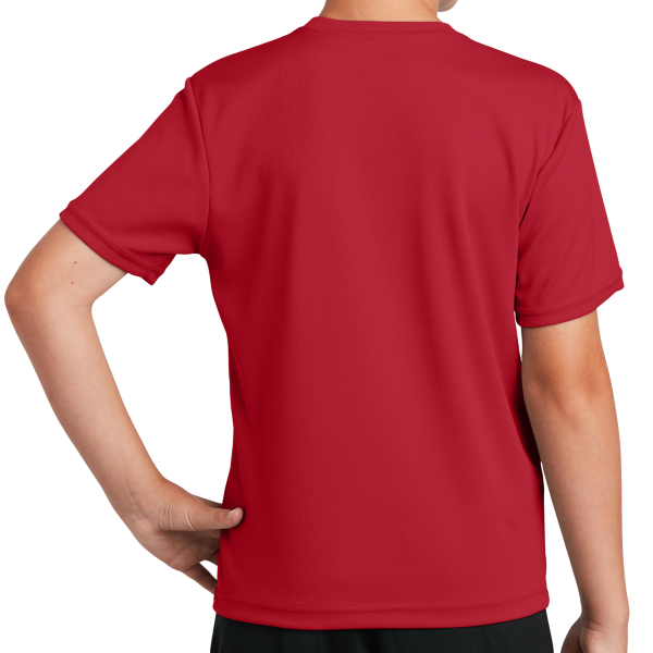 Sport Tek Youth PosiCharge ® RacerMesh® Tee, True Red, Back view