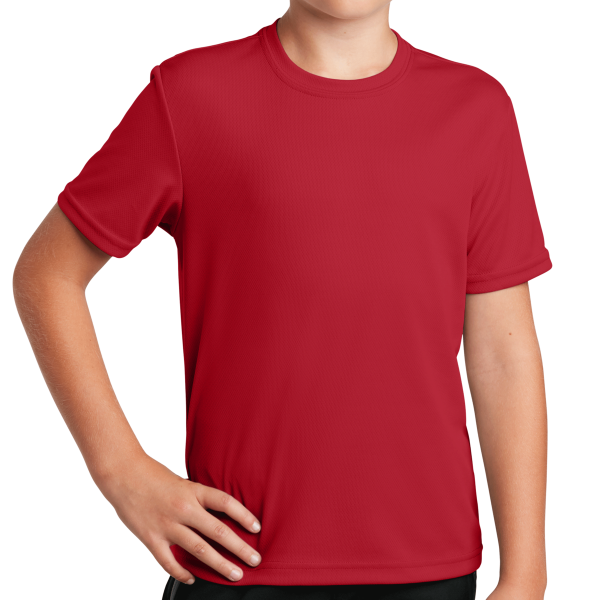 Sport Tek Youth PosiCharge ® RacerMesh® Tee, True Red, Front view