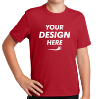 Sport Tek Youth PosiCharge ® RacerMesh® Tee, True Red, Front view, Mockup