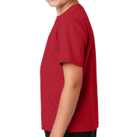 Sport Tek Youth PosiCharge ® RacerMesh® Tee, True Red, Left Sleeve view