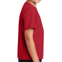 Sport Tek Youth PosiCharge ® RacerMesh® Tee, True Red, Right Sleeve view