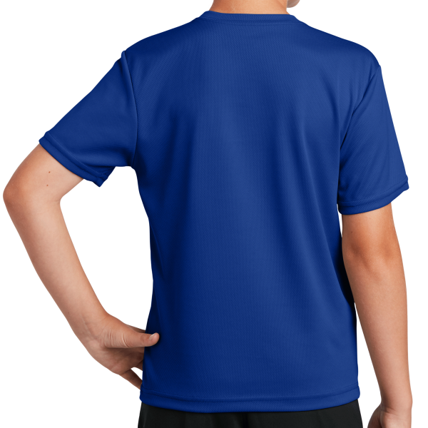 Sport Tek Youth PosiCharge ® RacerMesh® Tee, True Royal, Back view