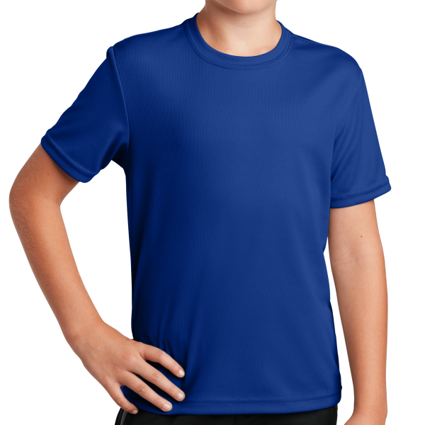 Sport Tek Youth PosiCharge ® RacerMesh® Tee, True Royal, Front view