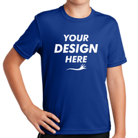 Sport Tek Youth PosiCharge ® RacerMesh® Tee, True Royal, Front view, Mockup