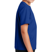 Sport Tek Youth PosiCharge ® RacerMesh® Tee, True Royal, Right Sleeve view