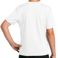 Sport Tek Youth PosiCharge ® RacerMesh® Tee, White, Back view