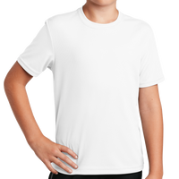 Sport Tek Youth PosiCharge ® RacerMesh® Tee, White, Front view