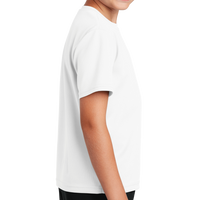 Sport Tek Youth PosiCharge ® RacerMesh® Tee, White, Right Sleeve view