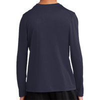 Sport Tek Youth Posi UV ® Pro Long Sleeve Tee, True Navy, Back view