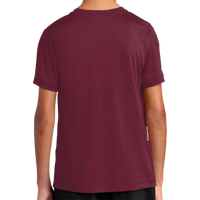 Sport Tek Youth Posi UV ® Pro Tee, Cardinal, Back view