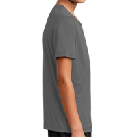 Sport Tek Youth Posi UV ® Pro Tee, Dark Smoke Grey, Right Sleeve view