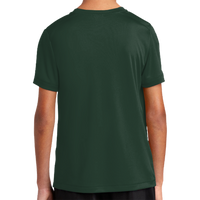 Sport Tek Youth Posi UV ® Pro Tee, Forest Green, Back view