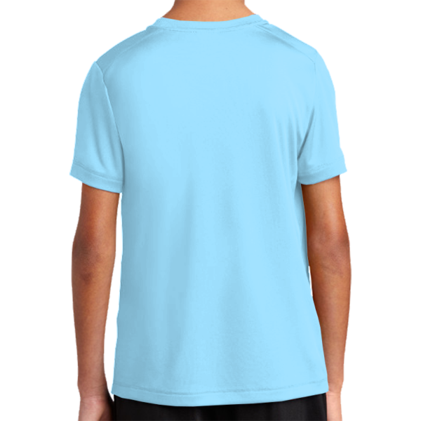 Sport Tek Youth Posi UV ® Pro Tee, Light Blue, Back view