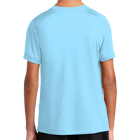 Sport Tek Youth Posi UV ® Pro Tee, Light Blue, Back view