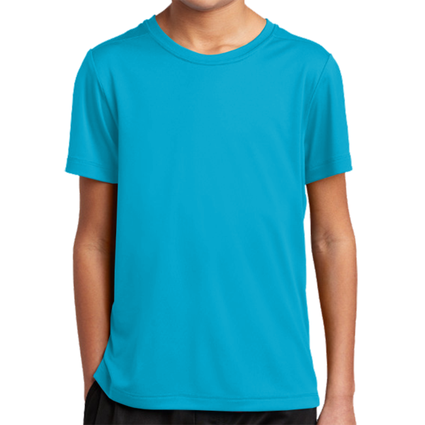 Sport Tek Youth Posi UV ® Pro Tee, Sapphire, Front view