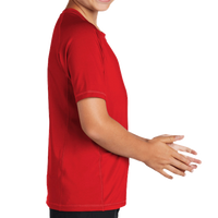 Sport Tek Youth Rashguard Tee, True Red, Right Sleeve view