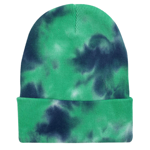 Sportsman 12" Tie-Dyed Cuffed Beanie, Ocean, Back view