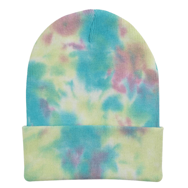 Sportsman 12" Tie-Dyed Cuffed Beanie, Raspberry Mist, Back view