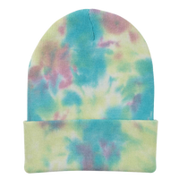 Sportsman 12" Tie-Dyed Cuffed Beanie, Raspberry Mist, Front view
