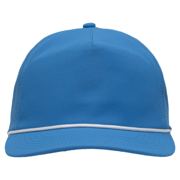 Sportsman Five-Panel Ripstop Cap, Azure Blue, Front view