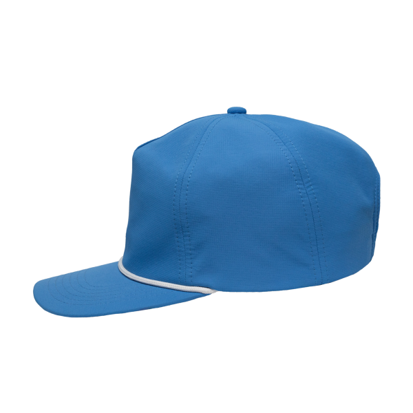 Sportsman Five-Panel Ripstop Cap, Azure Blue, Left Side view