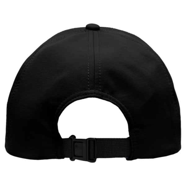 Sportsman Five-Panel Ripstop Cap, Black, Back view