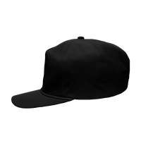 Sportsman Five-Panel Ripstop Cap, Black, Left Side view