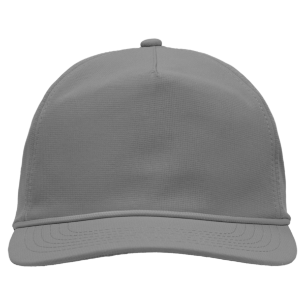 Sportsman Five-Panel Ripstop Cap, Grey, Front view