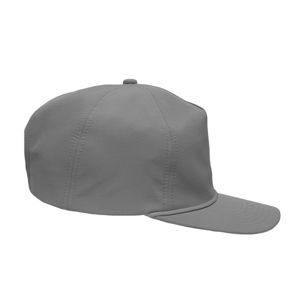 Sportsman Five-Panel Ripstop Cap, Grey, Right Side view
