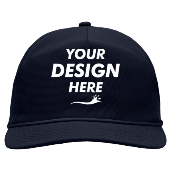 Sportsman Five-Panel Ripstop Cap, Navy, Front view, Mockup