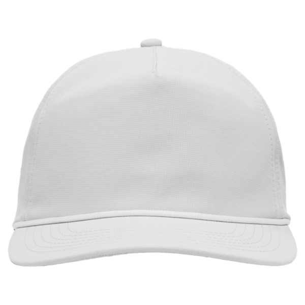 Sportsman Five-Panel Ripstop Cap, White, Front view